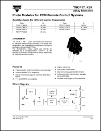 Click here to download TSOP1737KS1 Datasheet