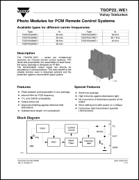 Click here to download TSOP2230WE1 Datasheet