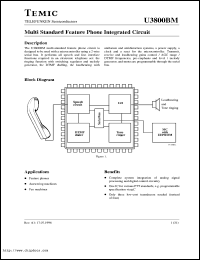 Click here to download U3800BM-CP Datasheet