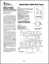 Click here to download CD40192BF3A Datasheet