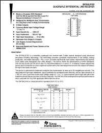 Click here to download SN75ALS193D Datasheet