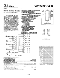 Click here to download CD4028BPWR Datasheet