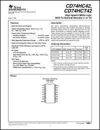 Click here to download CD54HC42 Datasheet