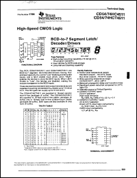 Click here to download CD74HC4511PWR Datasheet