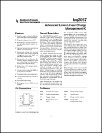 Click here to download BQ2057CTS-C1 Datasheet