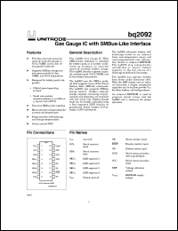 Click here to download BQ2092SN-A311 Datasheet