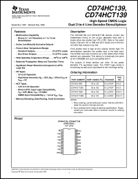 Click here to download CD54HCT139 Datasheet