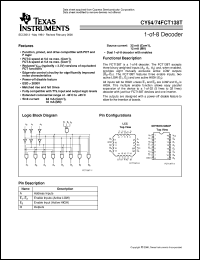 Click here to download CY74FCT138ATQC Datasheet