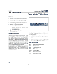 Click here to download BQ2118B-KT Datasheet