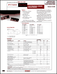 Click here to download PT7601 Datasheet