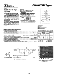 Click here to download CD40174BE Datasheet