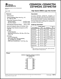 Click here to download CD54HC04 Datasheet