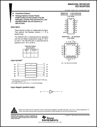 Click here to download SN54HCU04 Datasheet