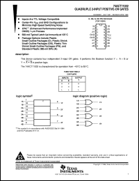 Click here to download 74ACT11032DBR Datasheet