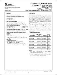 Click here to download CD54HCT573 Datasheet