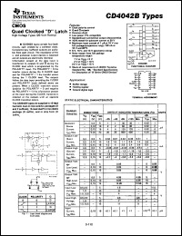 Click here to download CD4042BPW Datasheet