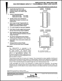 Click here to download TIBPAL22VP10-20 Datasheet