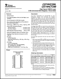 Click here to download CD74HC299 Datasheet