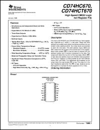 Click here to download CD74HCT670M Datasheet