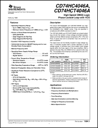 Click here to download CD54HC4046 Datasheet
