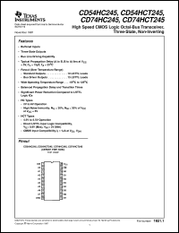 Click here to download CD54HC245 Datasheet