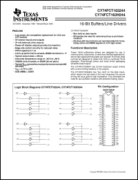 Click here to download CY74FCT163H244CPVC Datasheet