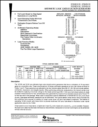 Click here to download SN74S181 Datasheet