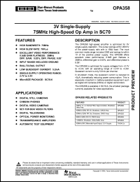 Click here to download OPA358AIDCKR Datasheet