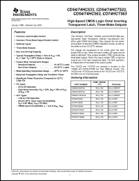 Click here to download CD54HC533 Datasheet