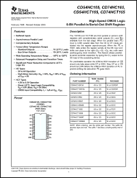 Click here to download CD74HCT165MT Datasheet