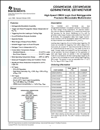 Click here to download CD74HC4538MT Datasheet