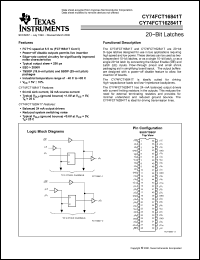 Click here to download CY74FCT16841TTSSOP Datasheet