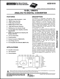 Click here to download ADS1610IPAPR Datasheet