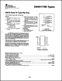 Click here to download CD40175B Datasheet