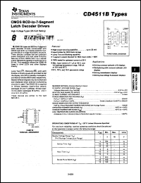 Click here to download CD4511B Datasheet