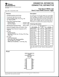Click here to download CD74HCT132MT Datasheet