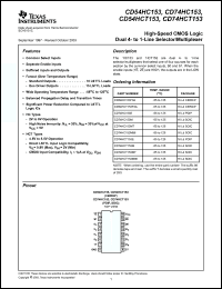 Click here to download CD74HCT153MT Datasheet