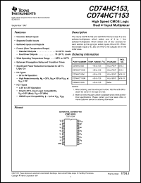 Click here to download CD74HCT153 Datasheet