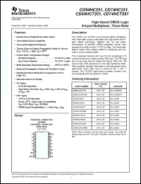 Click here to download CD74HCT251MT Datasheet