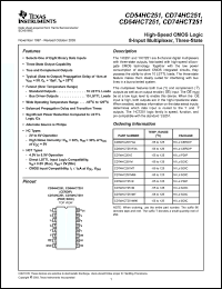 Click here to download CD54HCT251 Datasheet