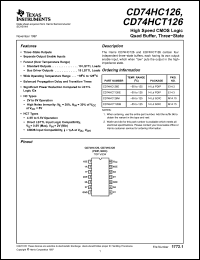 Click here to download CD74HC126 Datasheet