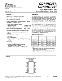 Click here to download CD74HC251 Datasheet