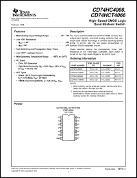 Click here to download CD74HCT4066 Datasheet