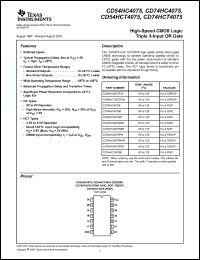 Click here to download CD74HC4075PWT Datasheet