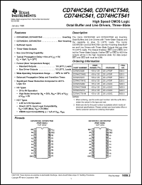 Click here to download CD74HC540 Datasheet