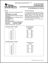 Click here to download CY54FCT540TQSOP Datasheet