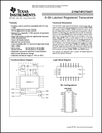 Click here to download CY74FCT543TQSOP Datasheet