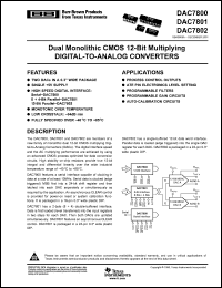 Click here to download DAC7800 Datasheet