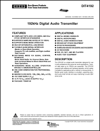 Click here to download DIT4192IPW Datasheet