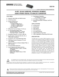 Click here to download DSD1794DBR Datasheet